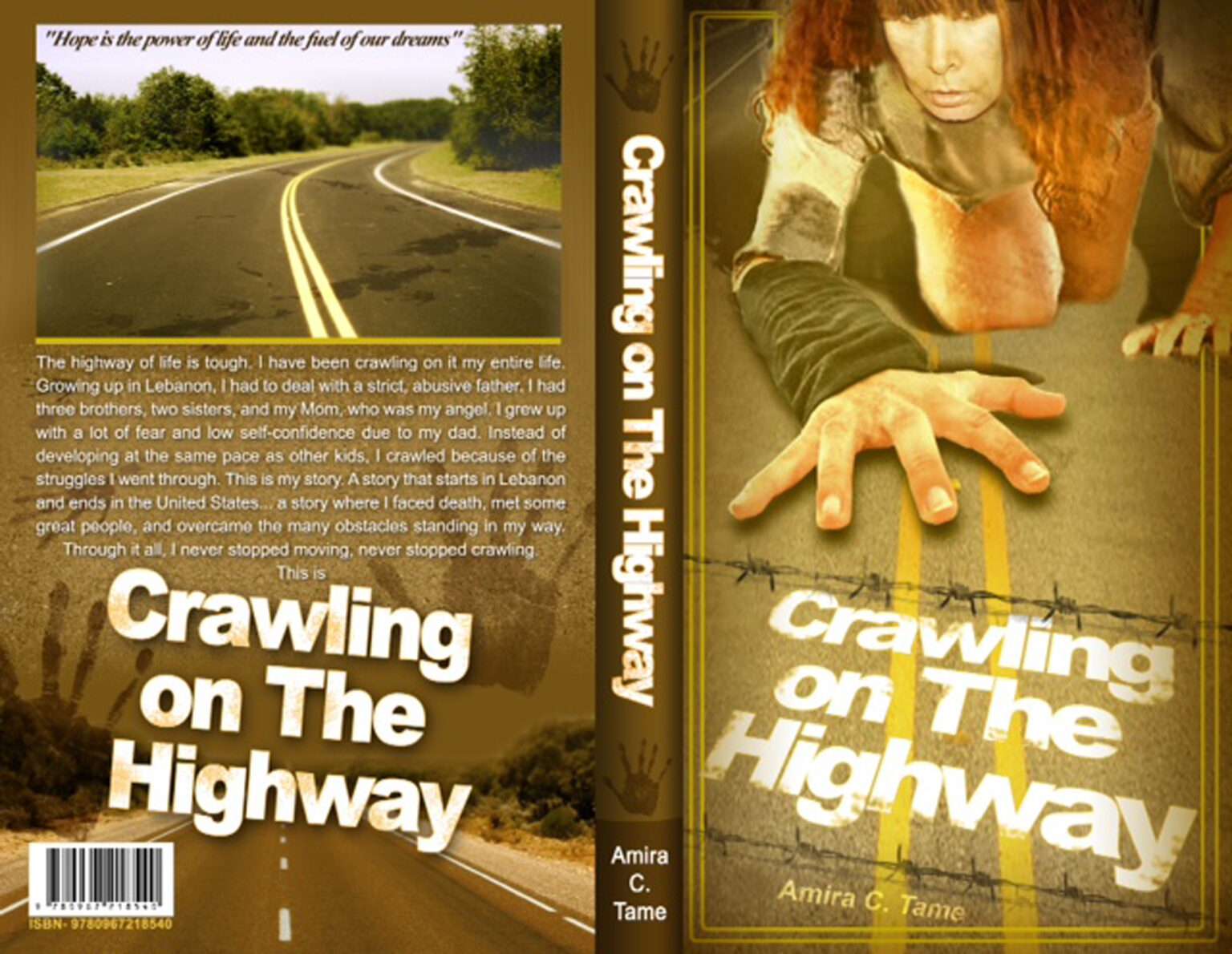 Crawling On the Highway Book Cover by Amira Tame